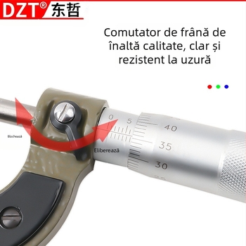 MFTOOLS Micrometru 0-25 mm, cardă de micrometru și calibru vernier