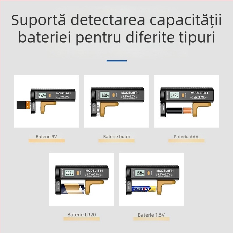 DT169 Tester de tensiune pentru baterii uscate, afișaj digital, interval 1.2–5.0 V, brand Far-created