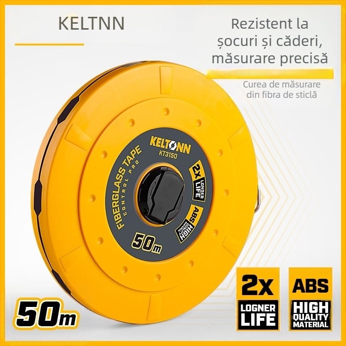 Keda bandă de piele cu tambur disc, bandă din fibră, manivelă manuală, instrument de măsură pentru inginerie, model 3150