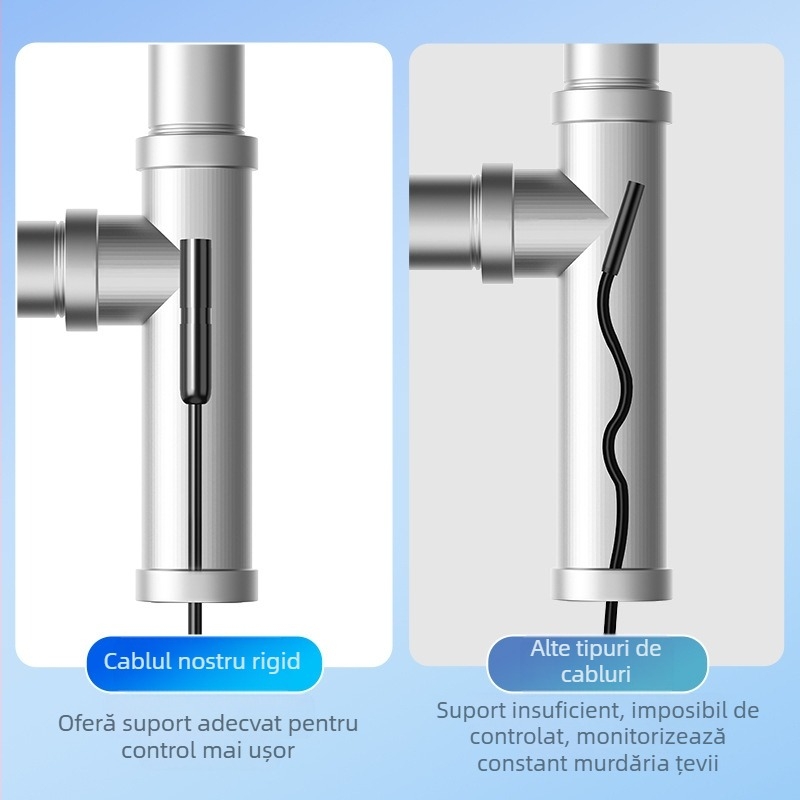 Endoscop industrial portabil cu ecran, IP67 impermeabil, 1080p, diametru sondei 8,5 mm, model P008, iluminare LED de 8 bucăți