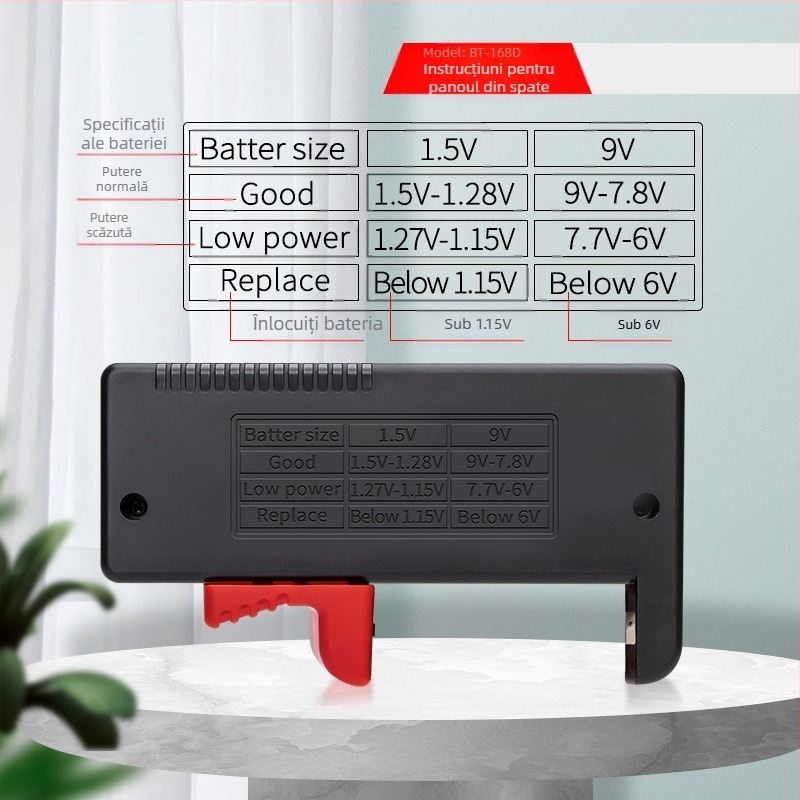 BT168D PRO Tester portabil de baterii pentru celule 18650 cu măsurare a tensiunii