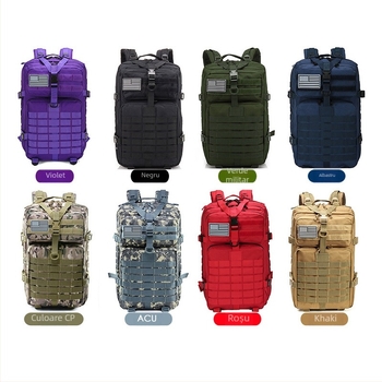 Rucsac tactico camuflat pentru drumeții și ciclism, cu buzunar plasă, model Military bag, origine: Jinhua, Zhejiang; marcă: Other