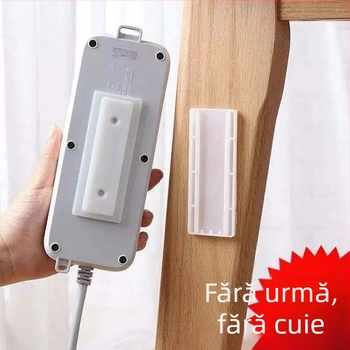 Suport autoadeziv pentru prize, montare pe perete, fără găuri, din plastic, stil japonez