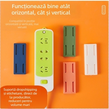Suport autoadeziv pentru prize, montare pe perete, fără găuri, din plastic, stil japonez