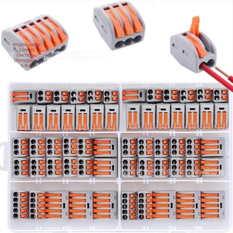 Set bloc terminal crimp, 60 bucăți, serie Conector, acoperire PE, conector rapid