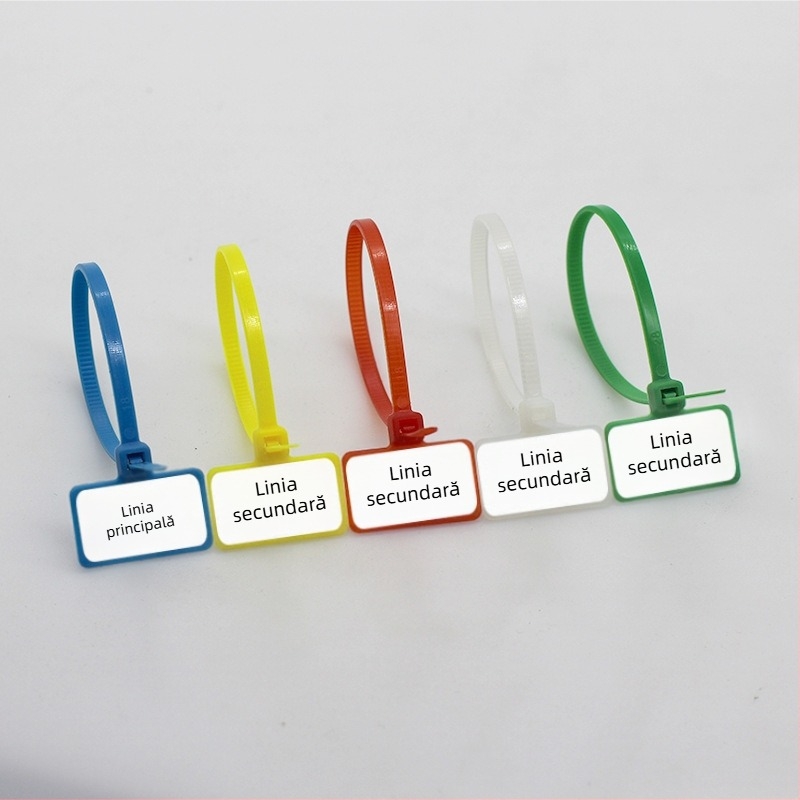 Legătură din nylon cu închidere automată, tip etichetă, etichetă dublă, PA66, CHCC