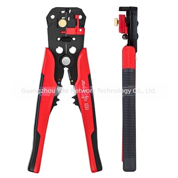 Cinci în unu: clește automate pentru dezizolarea cablurilor, cu miez de cupru, gură plată, 0.2-6 mm², prindere 170 mm, greutate 380 g, mâner PP+TPR