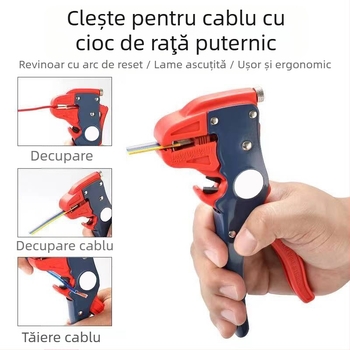 Clește universal pentru dezizolarea cablurilor – nas în formă de cioc de rață, greutate 0,21