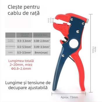 Clește universal pentru dezizolarea cablurilor – nas în formă de cioc de rață, greutate 0,21