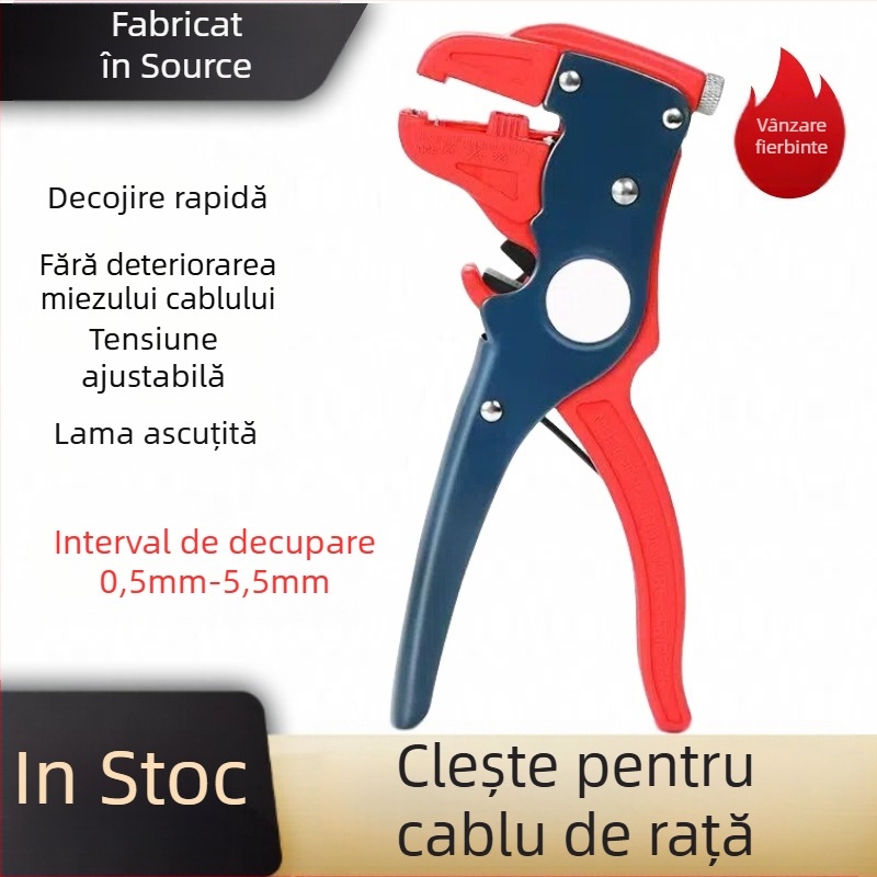 Clește universal pentru dezizolarea cablurilor – nas în formă de cioc de rață, greutate 0,21