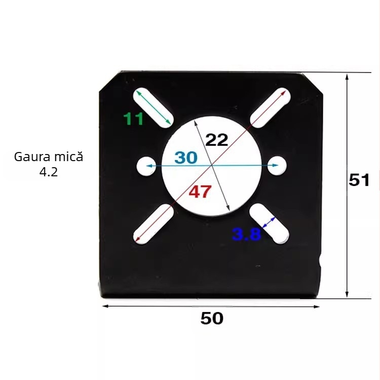 DGCANDA Suport pentru motor pentru motoarele 895/755/775/795, seria 750/850/855/875/895, pentru motoare pas cu pas 28/35/42, placă de montaj cu mai multe găuri