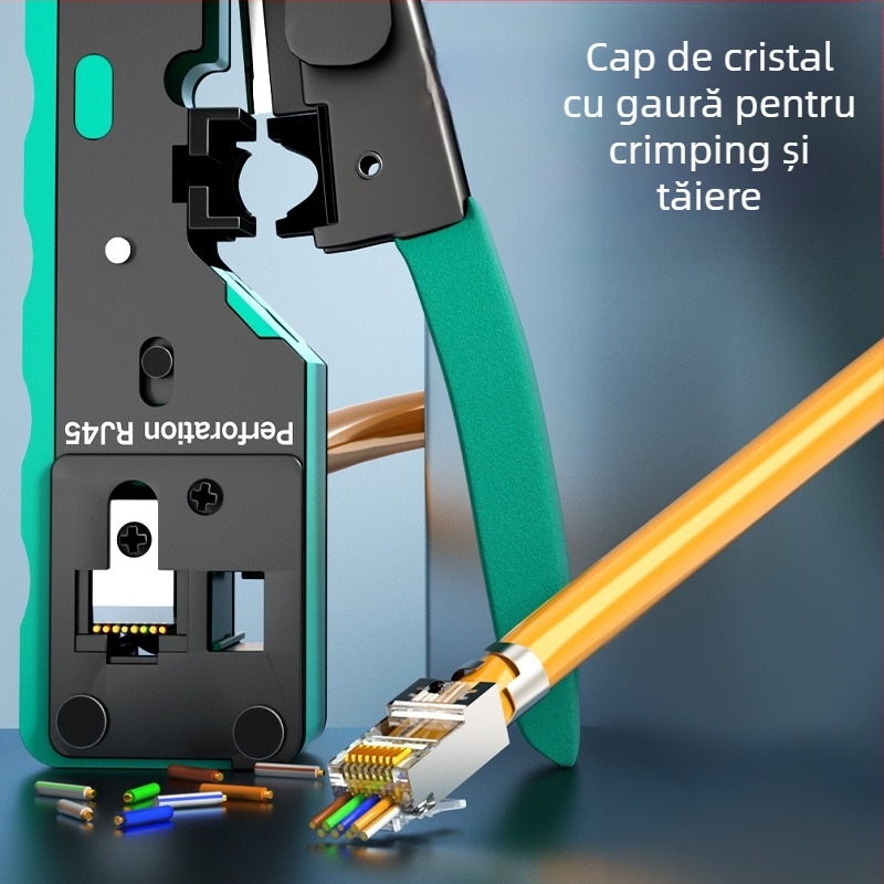 Unealtă multifuncțională de crimpare a cablurilor pentru capul de cristal – Calitate profesională, oțel cu carbon înalt, multiple capacități de crimpare, CODITE/VODIT