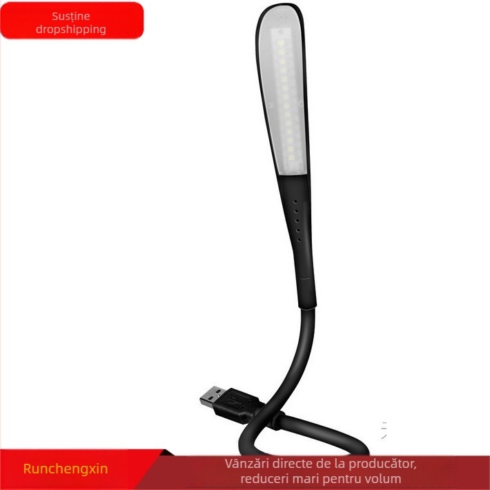 Lampă tactilă cu protecție pentru ochi, lampă de noapte USB mică, alimentare USB, abajur din plastic