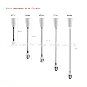 Suport lampă E27 cu cap rotativ și cablu de prelungire, corp PC ignifug, 85-265V, 2A