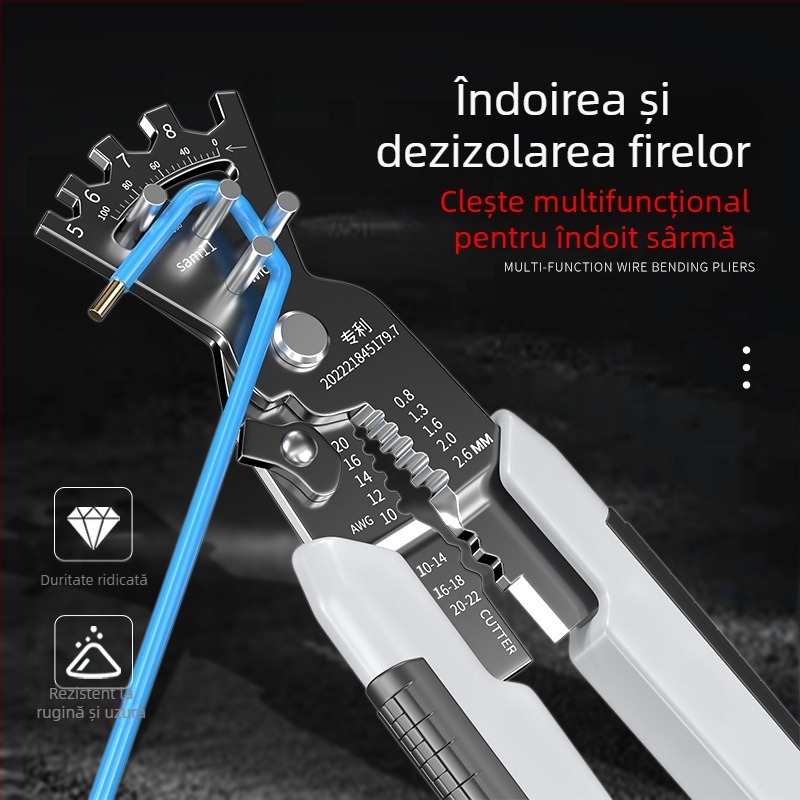 Clește pentru cabluri: instrument multifuncțional pentru electricieni, tăiere izolație, clește de sertizare