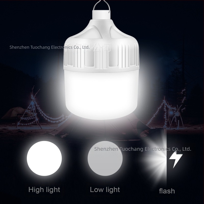 Lumină de urgență pentru piața de noapte – Lampa LED reîncărcabilă, impermeabilă pentru exterior, portabilă, 3 moduri de luminozitate, 18,5 W, IP55, montaj pe suprafață, alimentare independentă