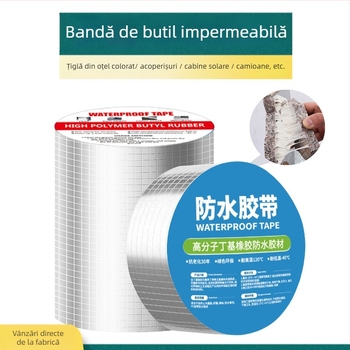 Bandă de etanșare din butil pentru acoperiș – autoadezivă, vâscozitate mare, cu folie de detașare, interval de temperatură -20 până la 100°C