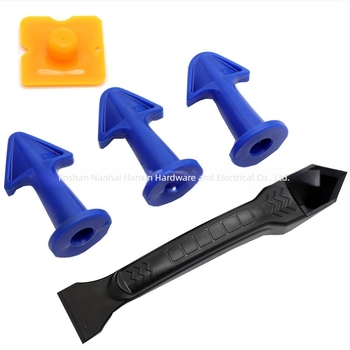 Set de instrumente pentru frumusețe și cusut, din plastic, format din cinci piese, cu racletă cu unghiuri multiple, duză ascuțită și spatulă pentru lipici