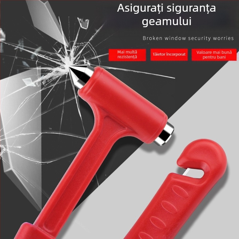 Cioc de siguranță auto 2-în-1, din ABS plastic, 100 g, personalizare disponibilă, etichetă privată licențiată