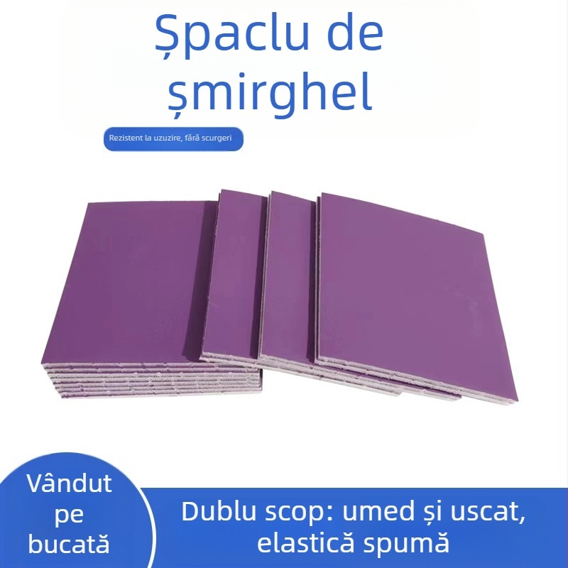 Șmirghel pentru lustruirea vopselei auto, cu burete detașabil, acoperire cu oxid de aluminiu, granulație P400/600/800, 200 bucăți într-o cutie