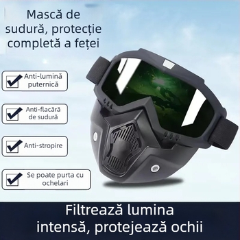 Mască de sudură, montată pe cap, material PC, greutate 185 g, niveluri de nuanțare 92/18/15/5