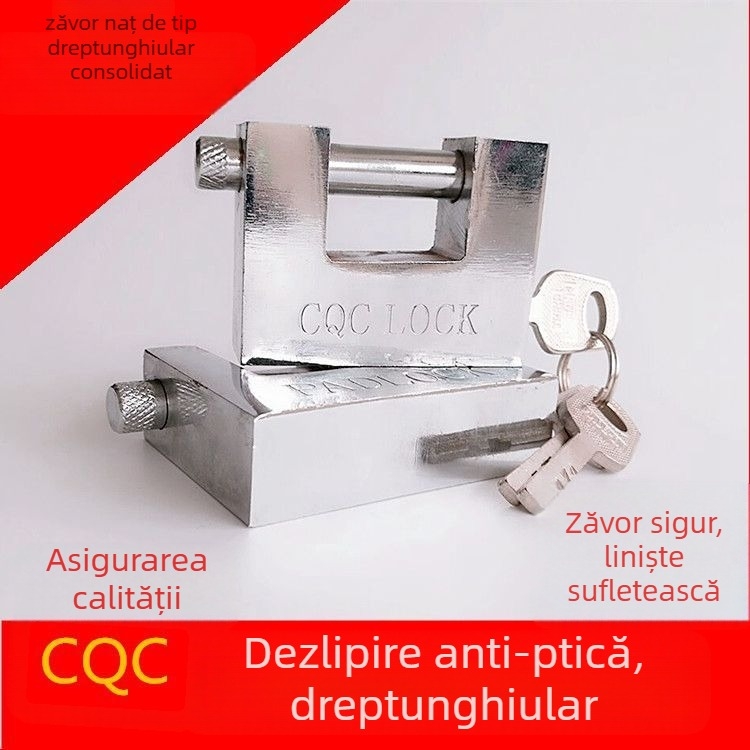 Lacăt pentru casă - Tip E, oțel inox imitativ, marca Flat Ring, pentru uși de motociclete și uși mici, stil modern minimalist