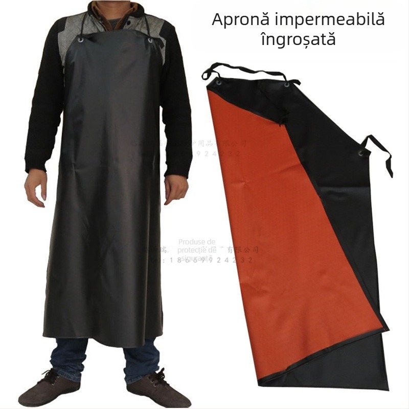 Șorț impermeabil din tendon de vită – rezistent la ulei, la acizi și la alcalii, anti-murdărie, 300 g, pentru bucătărie și procesare alimentară