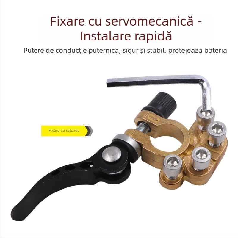 Set universal de terminale pentru baterie auto, din alamă, cu conectori multipli, model NLS, Shaft Worker