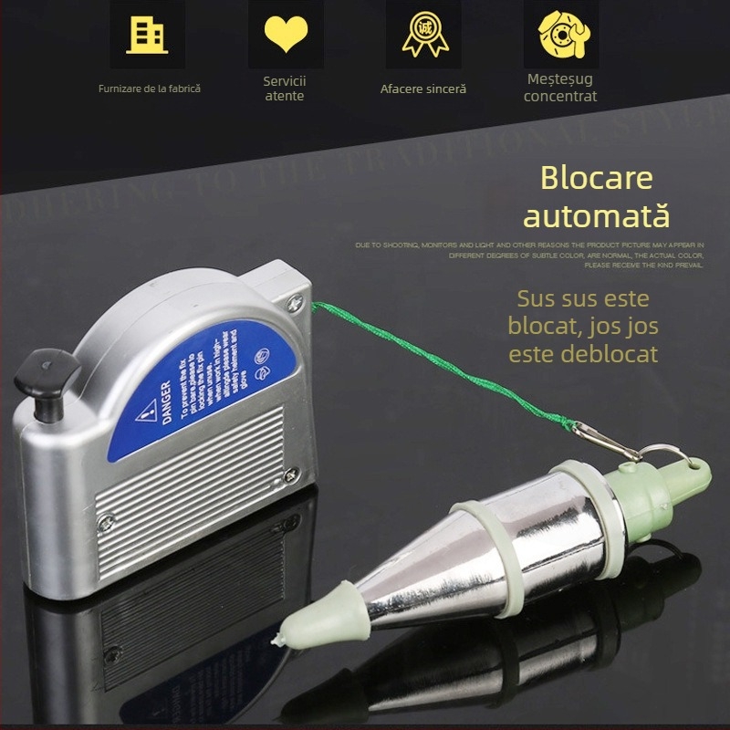 Instrument de măsurare vertical pentru construcții cu coborâre magnetică a firului, model Magnetic wire drop, Taibao, rază de 6 m