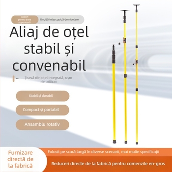 Prăjină telescopică pentru nivel laser din aliaj de fier, accesoriu de perete, reglabil
