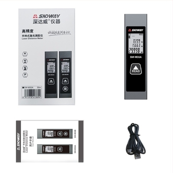 Distanțier cu laser SW-M30A de la SNDWAY/Deep Dawei, riglă laser infraroșu, rază 30 m, precizie ±5 mm + distanță/10.000