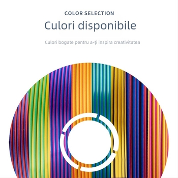 Filament PLA pentru imprimare 3D - Finisaj satin, Secțiune circulară, Brand Tomson Toksen 3D, Densitate normală, Imprimare la viteză mare