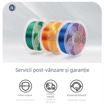 Filament PLA pentru imprimare 3D - Finisaj satin, Secțiune circulară, Brand Tomson Toksen 3D, Densitate normală, Imprimare la viteză mare