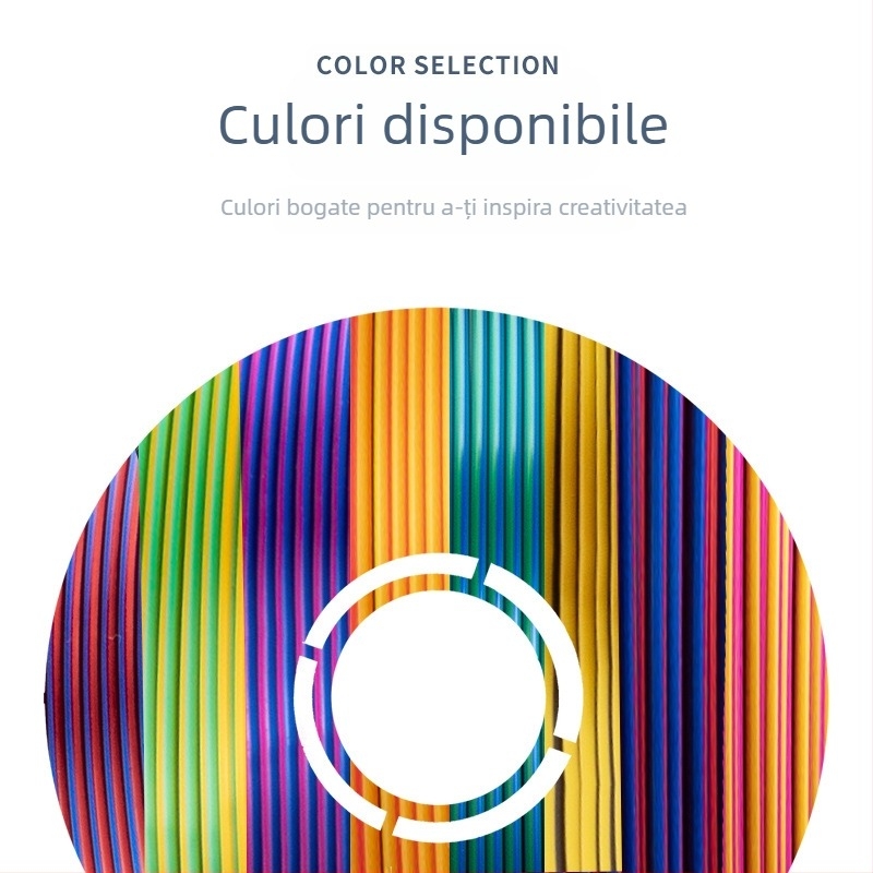 Filament PLA pentru imprimare 3D - Finisaj satin, Secțiune circulară, Brand Tomson Toksen 3D, Densitate normală, Imprimare la viteză mare