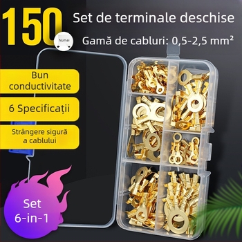 Terminal de împământare din cupru, tip O, deschis, 150 bucăți în cutie combinată