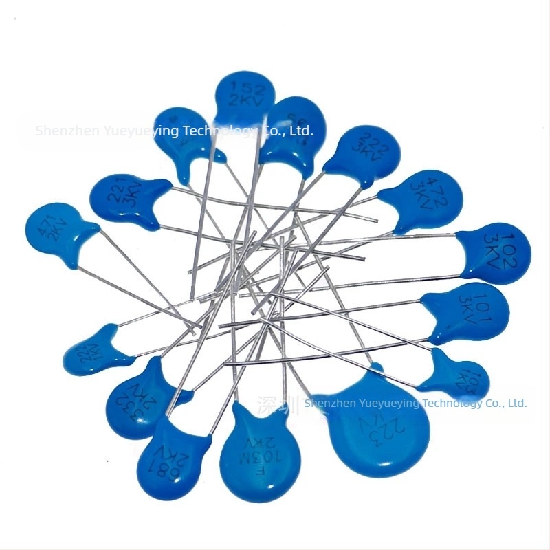 Yueyue Wins condensator ceramic de înaltă tensiune, 1–3 kV, Carcasă tip cutie, distanța între pini 38,9 mm, plat, fără magnetism, AEC-Q200