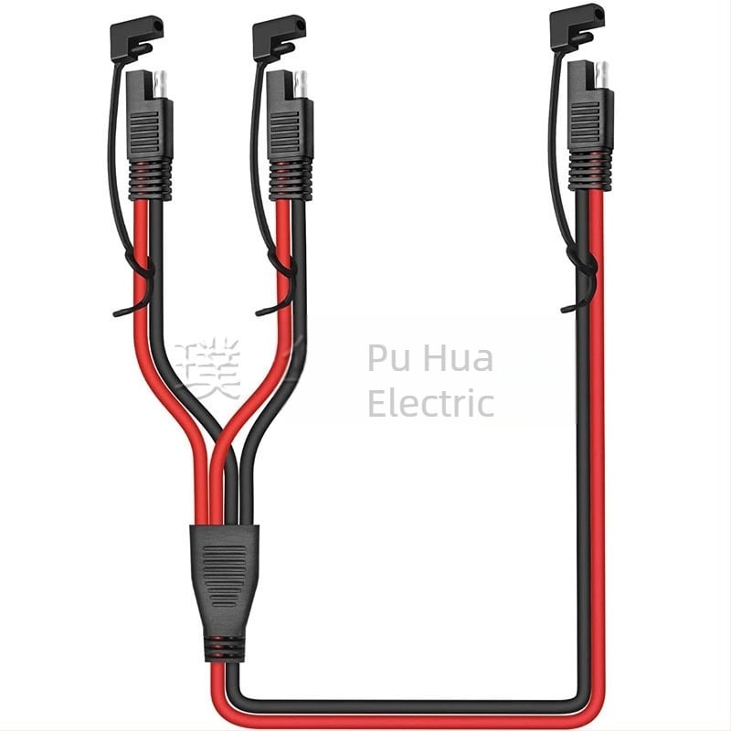 Distribuitor SAE cablu extensibil 1-2, cablu de alimentare 10 AWG, certificat ETL, conector baterie solar pentru automobile