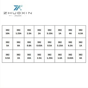 Țevi de siguranță, 240 buc., 250V, siguranțe cu acțiune lentă, 0,5A–10A, 24 tipuri, câte 10 buc.