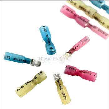 Qiyue Electric 220 bucăți conectori crimp complet izolați, cu conectori masculi și feminini, impermeabili, kit în cutie cu țevi termoizolante