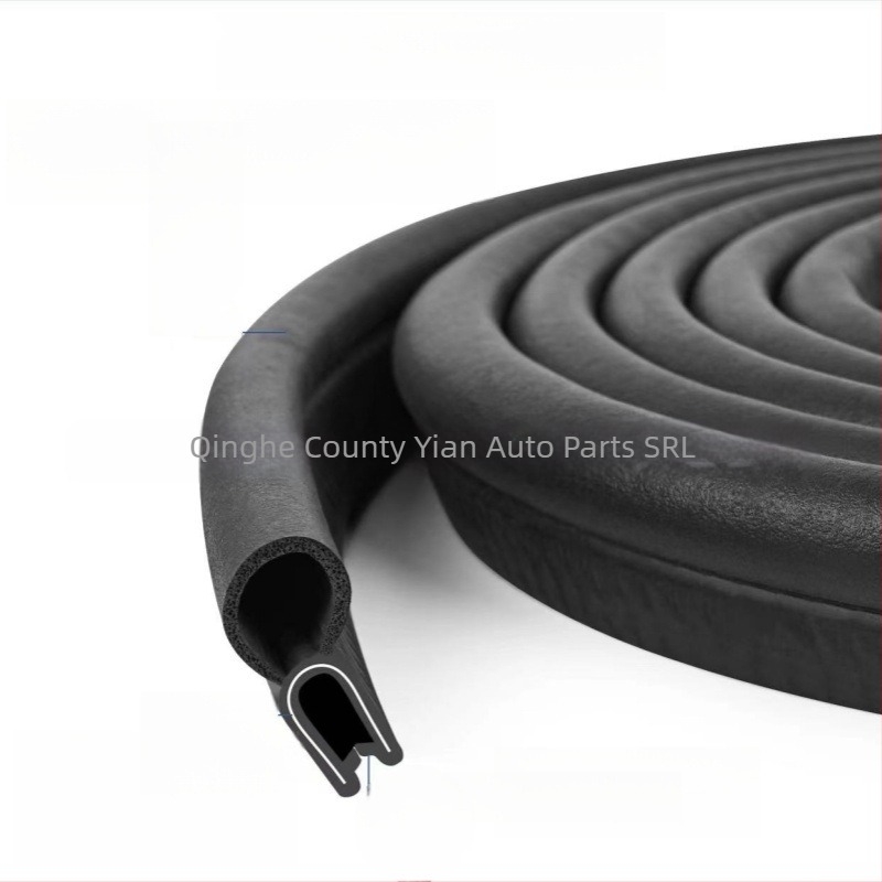 Bandă de etanșare din cauciuc pentru automobile, profil în formă de U, protecție la praf, impermeabilă și izolare fonică, pentru panouri de distribuție; rezistență la îmbătrânire, UV, ozon, rezistență la acizi/baze