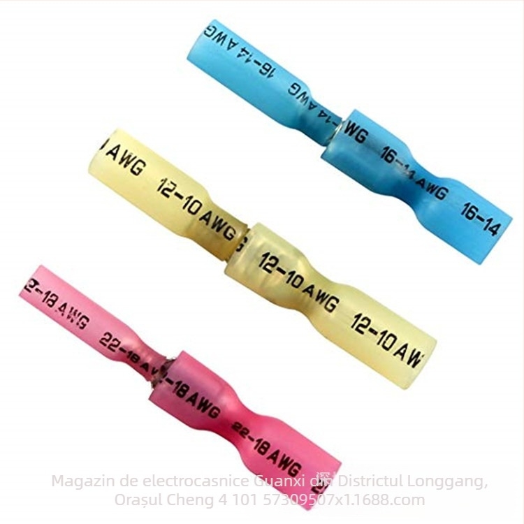 160/260 bucăți terminale de tip lopată, plug-in masculine și feminine, termocontractibile, impermeabile, ambalate într-o cutie, Crown Jubilee, model Heat shrink terminal