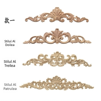 Bandă decorativă gravată pentru mobilier din lemn de cauciuc, gravură personalizabilă, suprafață șlefuită, utilizare casnică