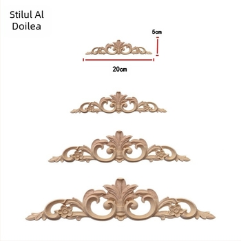 Bandă decorativă gravată pentru mobilier din lemn de cauciuc, gravură personalizabilă, suprafață șlefuită, utilizare casnică