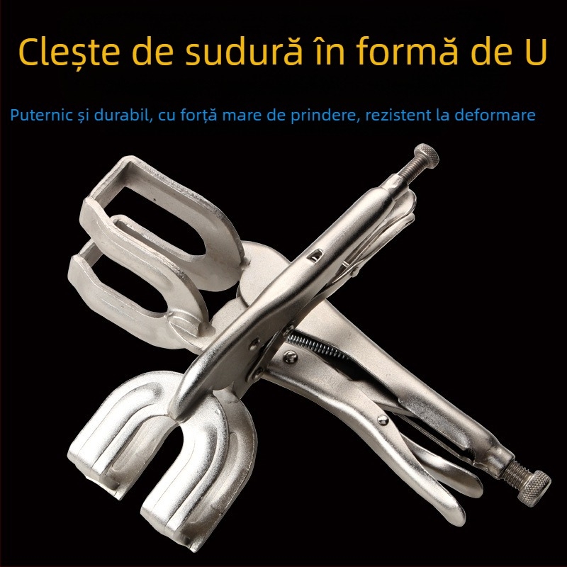 Clește de sudură în formă de U, fălci din oțel 45#, greutate 0,8 kg, seria cleștilor de sudură, deschidere maximă 85 mm