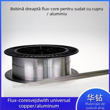 Sârmă de sudură cu flux-core, serie cupru-aluminiu, tip nucleu, potrivită pentru sudarea cuprului, fierului, aluminiului și oțelului inoxidabil, ambalată în cutie