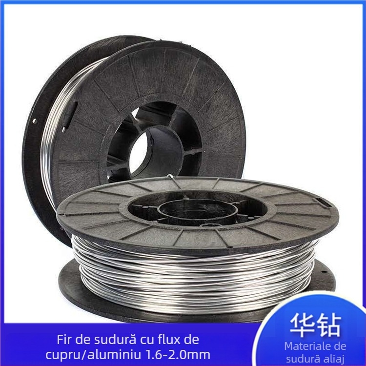 Sârmă de sudură cu flux-core, serie cupru-aluminiu, tip nucleu, potrivită pentru sudarea cuprului, fierului, aluminiului și oțelului inoxidabil, ambalată în cutie
