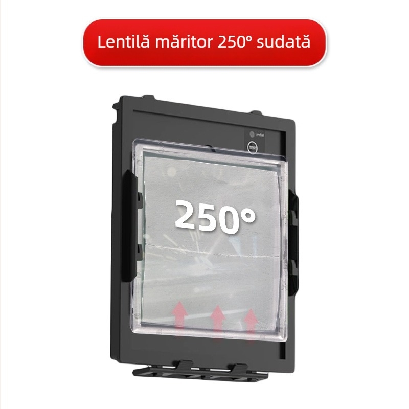 Mască de sudură cu lentilă PC, material PC, dioptrii 0.75–3.00, nivel de filtrare 75–300, montare pe cap