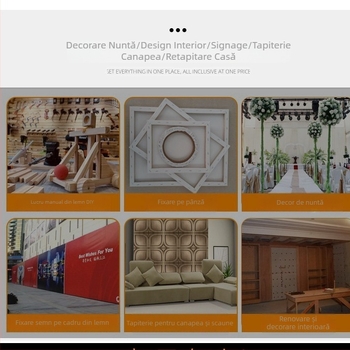 Pistol de cuie din seria 1008F, cuie de 8 mm, capacitate 100 cuie, pentru decorare publicitară și tâmplărie