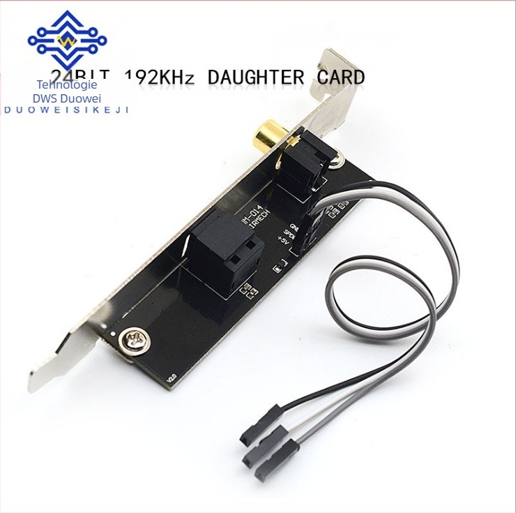 Carte fiică SPDIF optică pe fibră/coaxială pentru plăci de bază, cu interfață placată cu aur și suport DTS/AC3/LPCM (Brand: Dovis; Model: 111; Tip: Other IC)