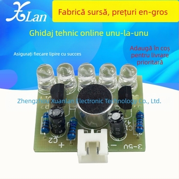 Kit DIY de producție electronică cu lampă LED melodică controlată vocal, pentru instruire electronică (brand: xlan; model: diy)